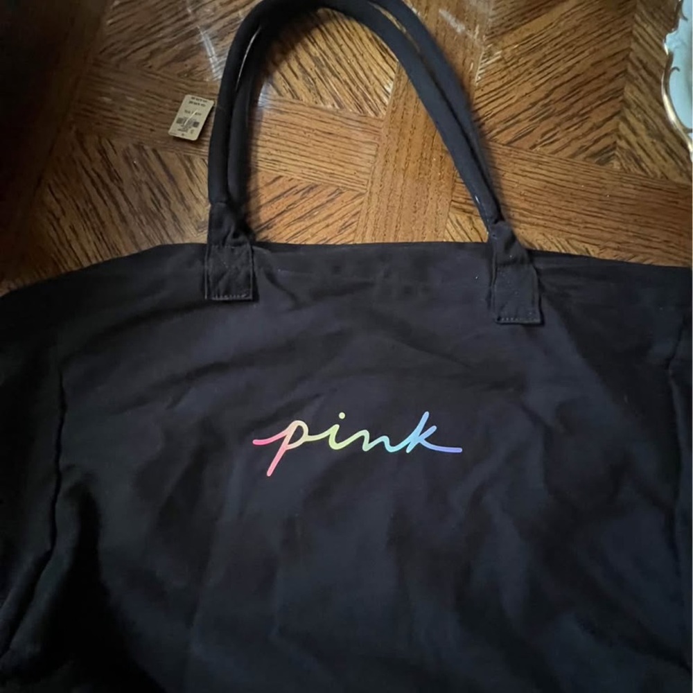 PINK Victoria's Secret Black Tote Bag with Sleek Design - Picture 2 of 4